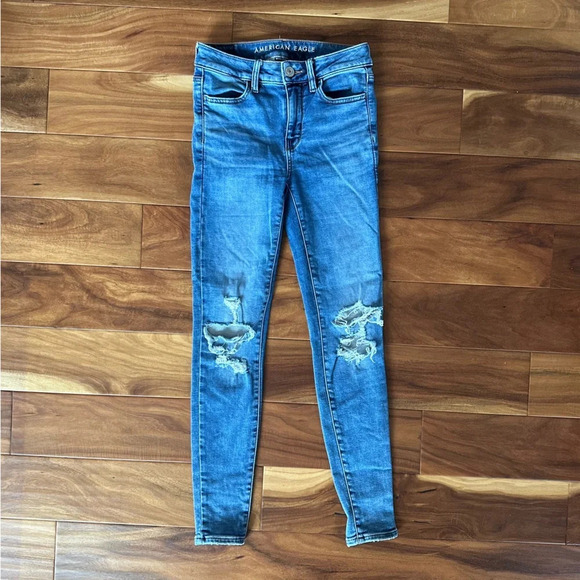 American Eagle Hi-Rise Jegging Next Level Stretch Denim Jeans size 2 - Picture 1 of 6
